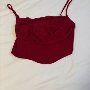 SHEIN Corset Red Top